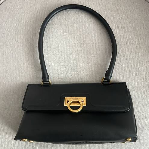 Salvatore Ferragamo  Trifolio Swing Leather Shoulder Bag in Black, Like New