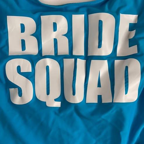Dixperfect Bride Squad Aqua 1 Piece Swimsuit Size Small NWOT
