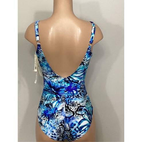 Gottex New.  cheetah and snake print lace up swimsuit. MSRP $228. Size 10
