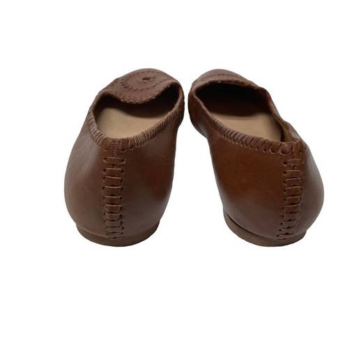 Jack Rogers  Brown Leather Sandals Slip On Ballet Casual Flats Women Size 6