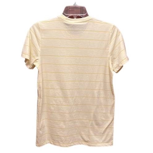 Everlane  The Organic Cotton Crew Tee yellow stripe Size M NWT