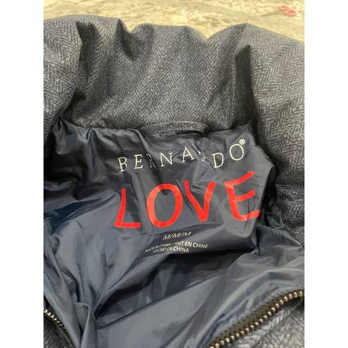 Bernardo  Water Resistant Polyester Puffer Jacket Navy Womens Size Medium