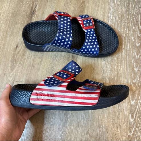 Birkenstock Birkis by  Patriotic Flag Sandals