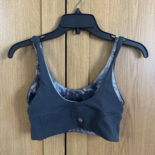 Lululemon Grey / Silver Sparkle Reversible Align Sports Bra