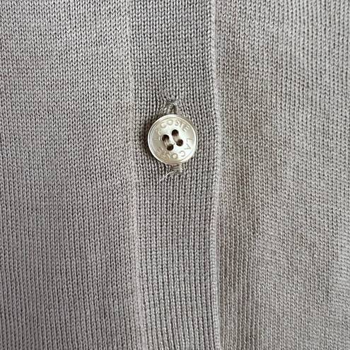 Lacoste  Extra Fine Merino Wool Button Front Cardigan NWOT Academia Sweater