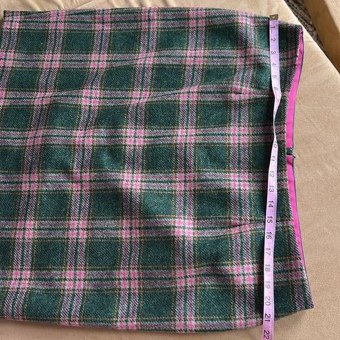 The Moon Boden British Tweed By 100% Wool Plaid Pencil Skirt Size 16R