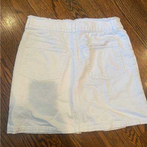 ALC Frank A.L.C. Christie White Zip Front Denim Skirt