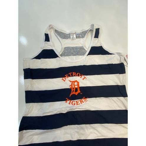 Sideline Apparel  Detroit Tigers Blue White Tank Top Size L Women's NWT