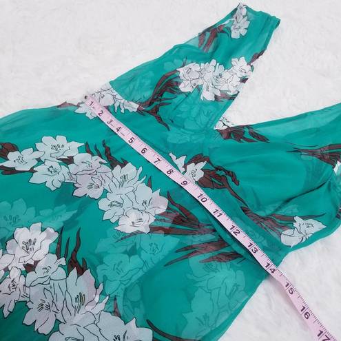 Tracy Reese $598  Black Label Silk Godet Floral Maxi Dress