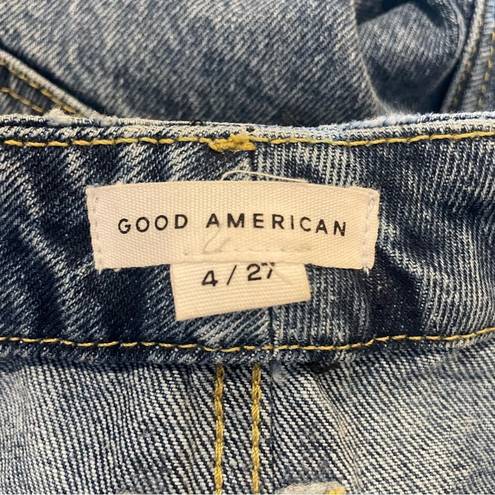 Good American  Good Boy Straight Leg Jeans with a Vent Hem