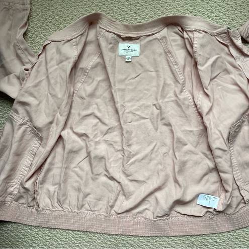 American Eagle  Blush Pink Lightweight Bomber Jacket Large