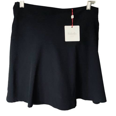 Rafaella  LADIES RESORT WEAR LINED SIDE ZIP SOLID BLACK SKORT NWT 8