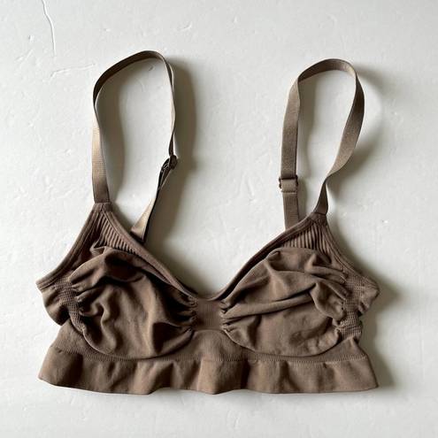 SKIMS Bra Womens Large XL Brown Seamless Sculpting Bralette New NWOT