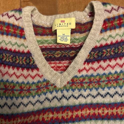 American Eagle  Outfitters Red Wool Striped Multicolor sweater & Vest size medium