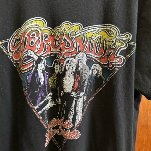 Aerosmith COPY -  Womens Back in the Saddle Concert Black T-Shirt 2017 Crop