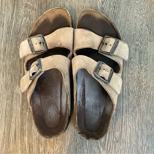 Birkenstock  Arizona Tan Leather Slip On Adjustable Sandals Women’s Size 40