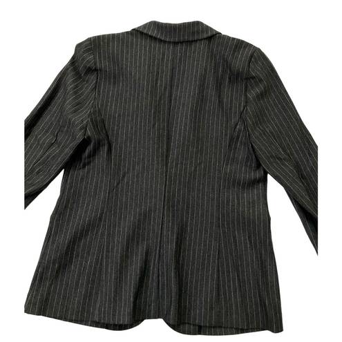 NYDJ  Dark Grey Sonoma Stripe Single Button Blazer Size L NWT 40-5