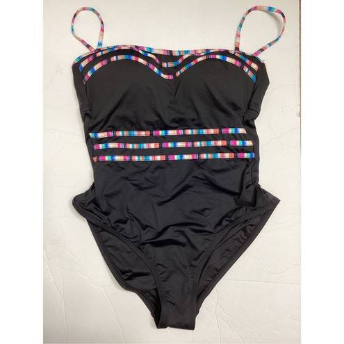 La Blanca New.  black bandeau swimsuit. Size 8. Retails $149