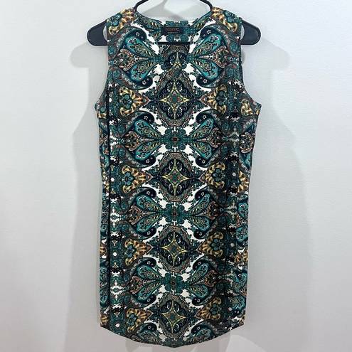 Renee C  paisley print shift dress size medium