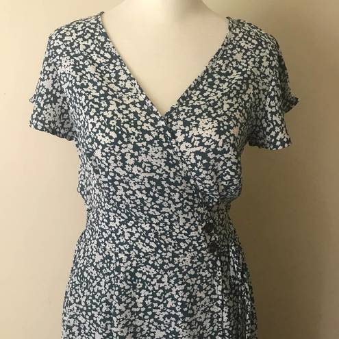 Sienna Sky  Womens Faux Wrap Cottage Floral Midi Dress Size‎ XS