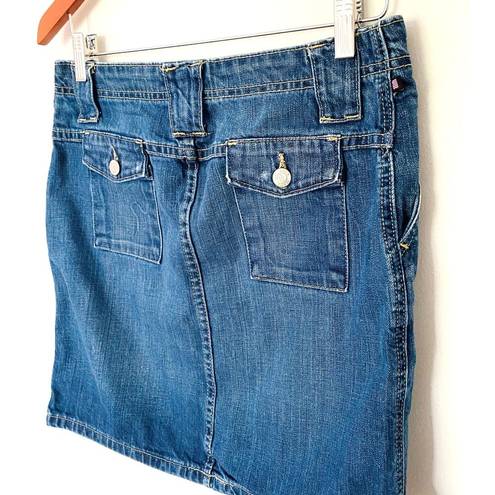 Polo Vintage Y2K  Ralph Lauren Carolyn Cotton Blue Jeans Denim Mini Skirt Sz 6