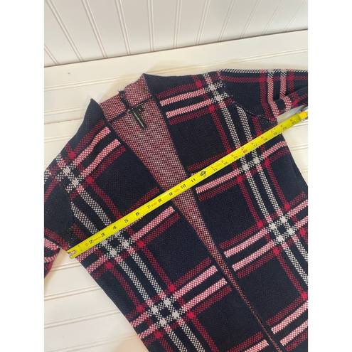 The Moon  & Madison Black & Red Buffalo Plaid Cotton Open Cardigan Size XS