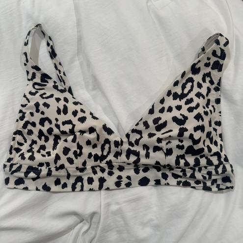 Aerie longline V Scoop Bikini Top Leopard