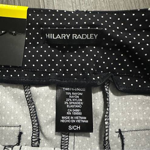 Hilary Radley  Black & White Polka Dot Print High Rise Knee Length Shorts Sz S