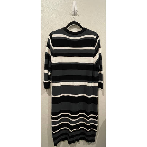 Torrid  Green White Black Midi Sweater Dress