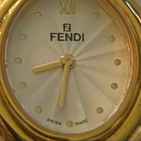 Fendi  640L gold plated watch face