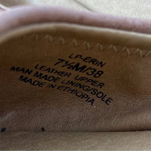 Lucky Brand  Erin Leather Ballet Flats Shoes Tan Brown 7.5
