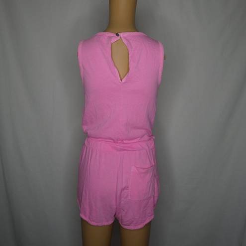 N: Philanthropy Pink Powder Romper Keyhole Shorts Tie Waist