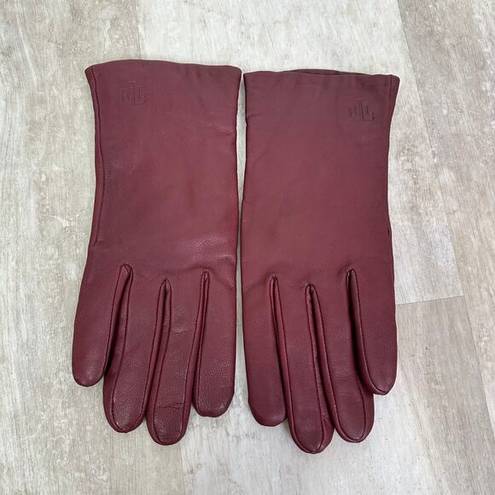 Ralph Lauren Lauren  Leather & Cashmere Gloves