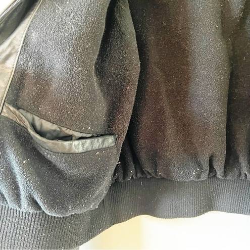 Knoles & Carter London Vintage Bomber Jacket Black Italian Lambskin Leather M/L Size L