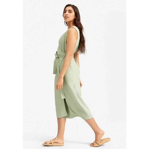 Everlane  Japanese GoWeave Sleeveless Wrap Dress in Mint Green 4 NWT