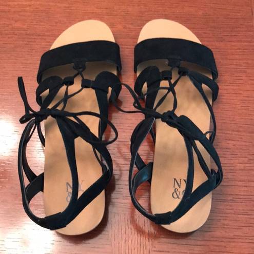 Krass&co NY &  Black Strappy Sandal Black