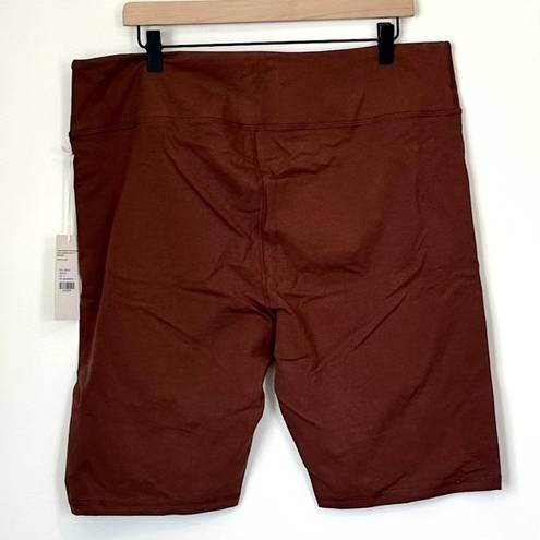 Mate the Label NWT  Chocolate Brown Organic Stretch Biker Short - Size 3X