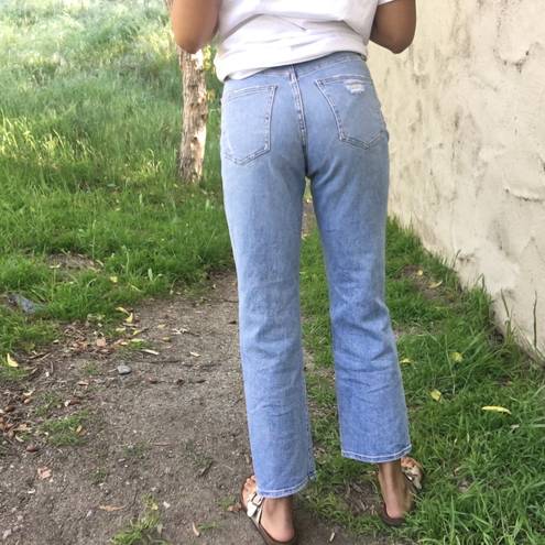 Uniqlo Distressed Straight Leg Jeans