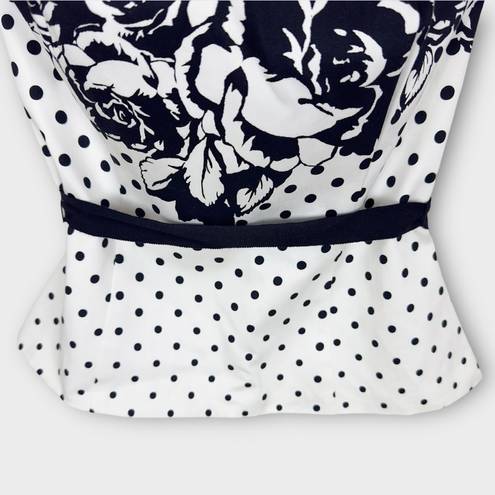 White House | Black Market  Floral and Polka Dot Corset Bustier Crop Top Size 4 New