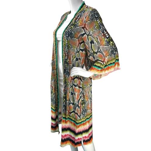 Blink Bl^nk London Womens Size OS Multicolor Snake Skin Duster Kimono Top