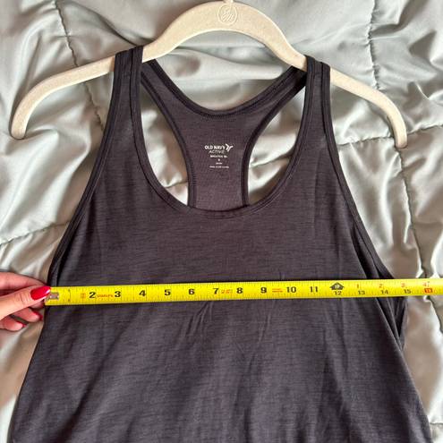 Old Navy Active Breathe On Gray Racerback Exercise Athletic Tank Top Size Small