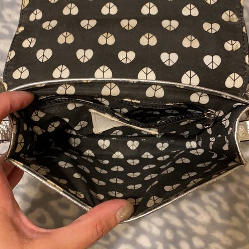 Bethany Mota  silver mini box purse