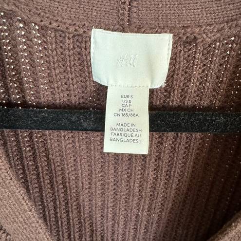 H&M  Brown Knit Cardigan sz S