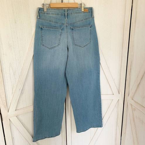 Skinny Girl  Jeans Size 27 / 4 High Rise 5 Button Fly Wide Leg Crop Stretch Jeans