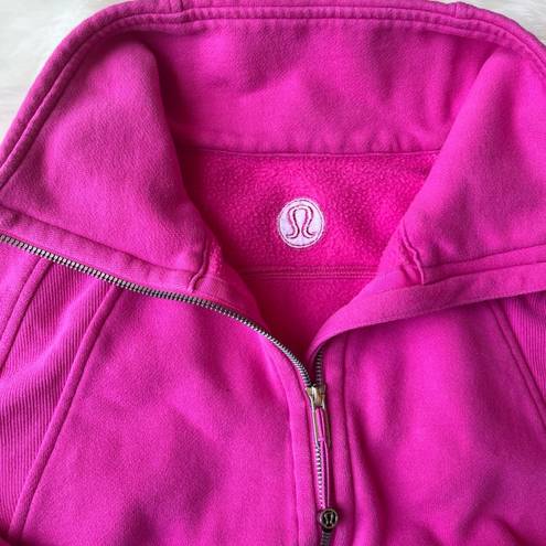 Lululemon  Oversized Sonic Pink Funnel-Neck Scuba Half Zip