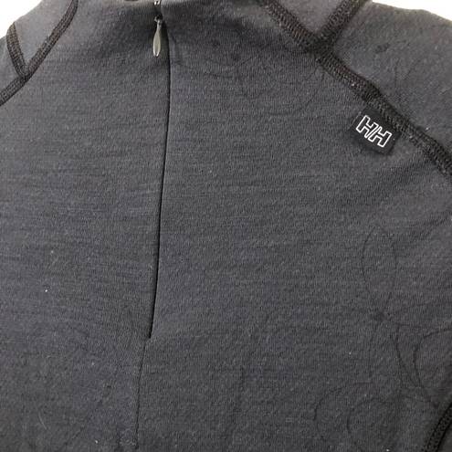 Helly Hansen  Base Layer 1/4 Zip Wool Blend Activewear Top Large