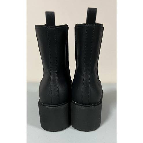 mix no. 6 Black ‘Caraline’ Pull-On Chunky Platform Chelsea Boots Booties Shoes Size 9 🕷️