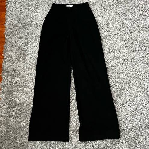 Bershka  High Rise Black Wide Leg Trousers size 02