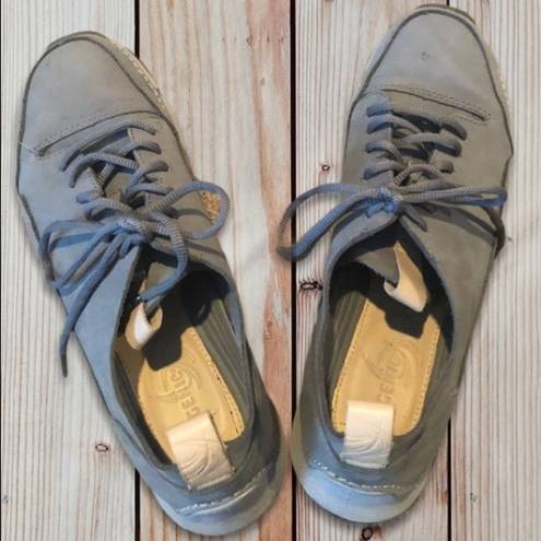 Clarks Clark’s Trigenic Gray Leather Suede Lace Up Sneaker 9.5 Comfort Casual