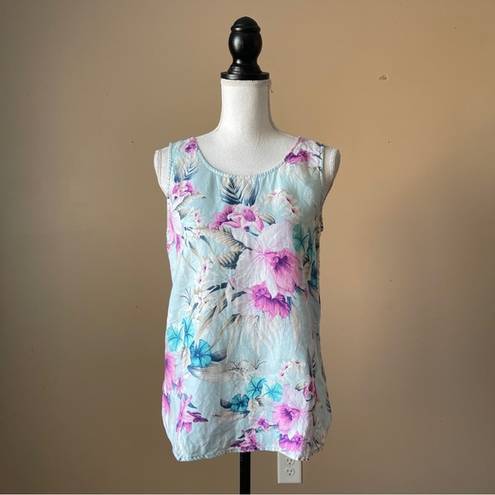 Tommy Bahama  | Tropical Floral Linen Tank Top Sz XS